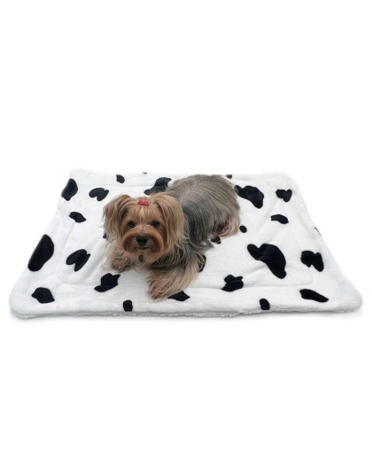 White - Ultra Plush Moo Cow Blanket - 30" x 20"