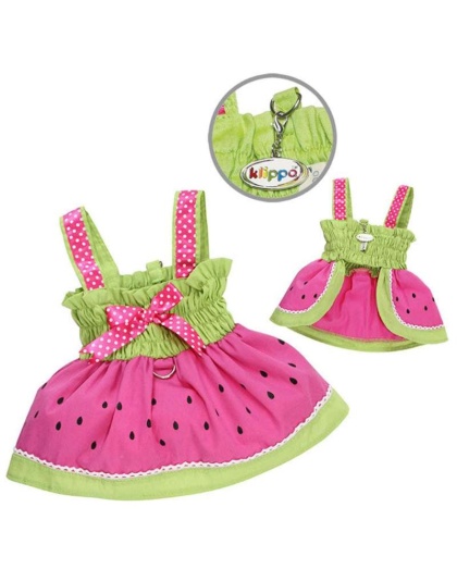 Pink/Lime - Juicy Watermelon Sundress with Large D-ring - XS