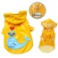 Yellow - Splashing Whale Raincoat with Cotton Lining - L