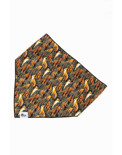 Foxes in Fall Dog Bandana - S/M - 18in x 10in