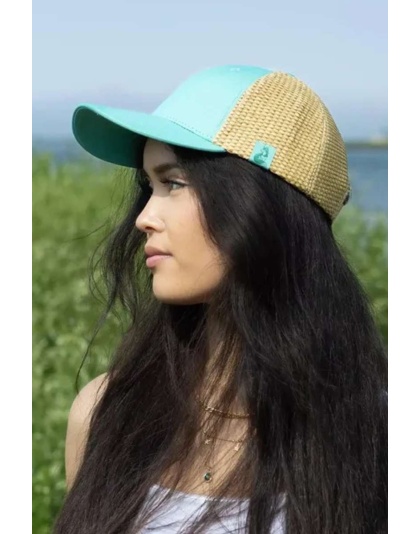 Island Vibes Baseball Cap with Raffia