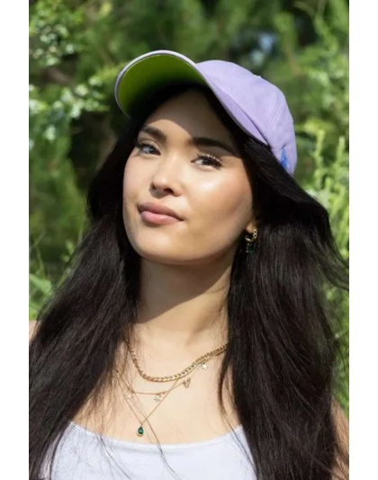 Lavender / Green - Lavender Garden Relaxed Baseball Cap