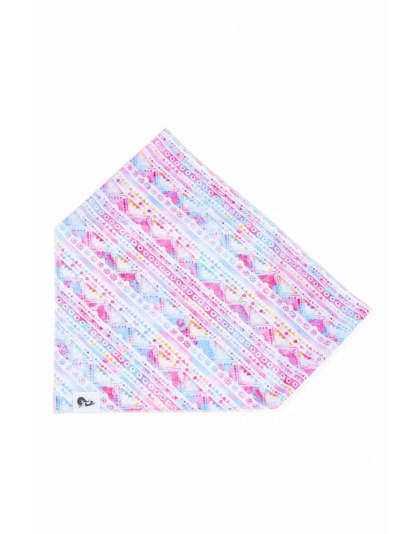 Pink and Blue Tribal Dog Bandana - XL - 35in x 17in