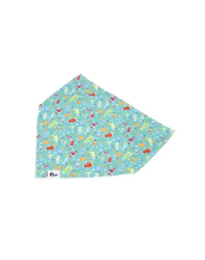 Seaside Sips Dog Bandana - S/M - 18in x 10in