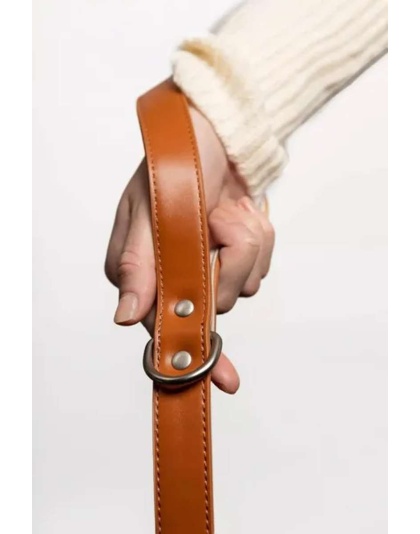 Brown-Red - Sierra Sunrise Vegan Leather Dog Leash