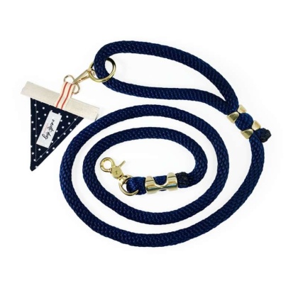 Independence Patriotic American Star Navy Premium Rope Dog Leash