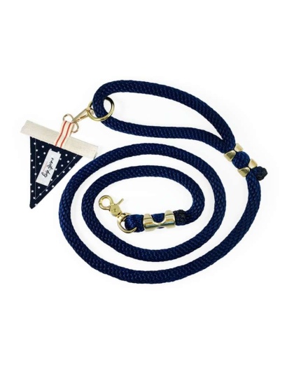 Independence Patriotic American Star Navy Premium Rope Dog Leash