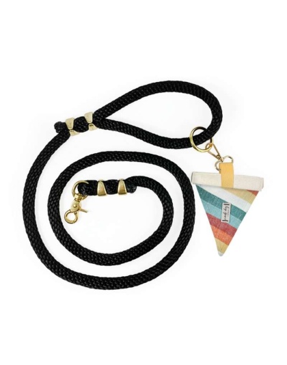 Sunset Retro-mod Stripe Premium Rope Dog Leash