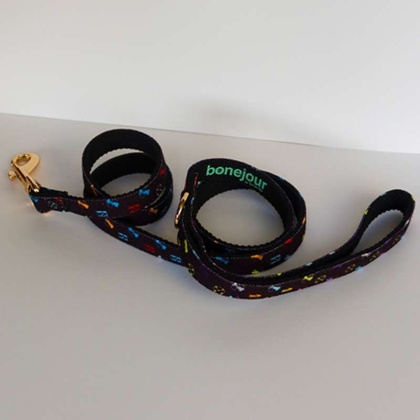 Black/Multi  - Petite Bonejour Leash