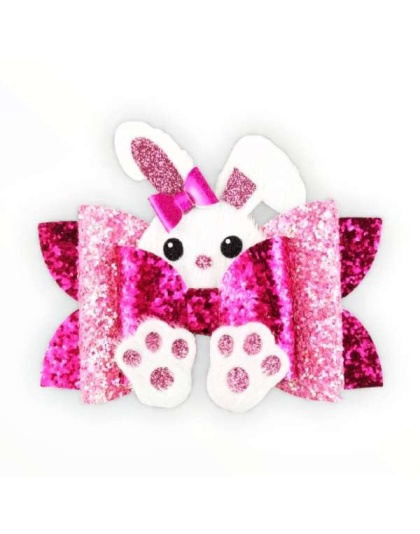 Peekaboo Bunny Bow Hair Clip