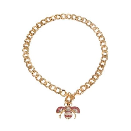 Pink Bee Toggle Necklace - Medium