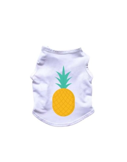 WHITE - Pineapple Tank Top - Medium