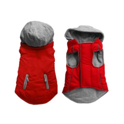 RED - Reversible Hooded Coat - Medium