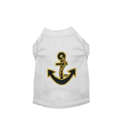 WHITE - Sailor Boy Dog Tank - Large