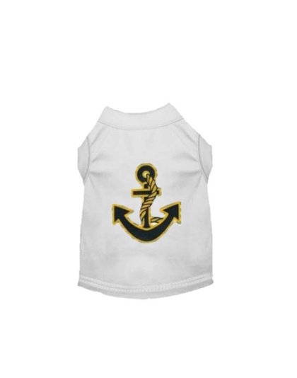 WHITE - Sailor Boy Dog Tank - Large