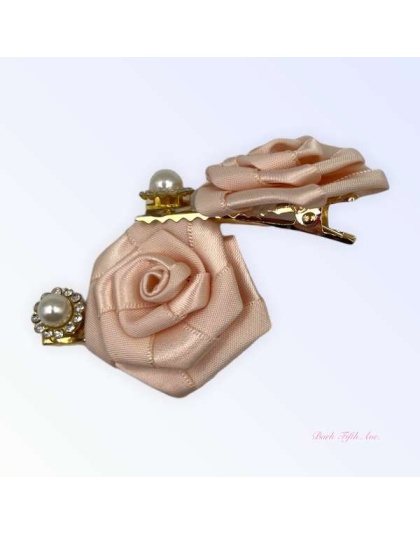 Silk & Pearl Florette Hair Clips