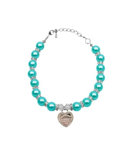 Single Row Pearl Sniffany Dog Necklace - Medium