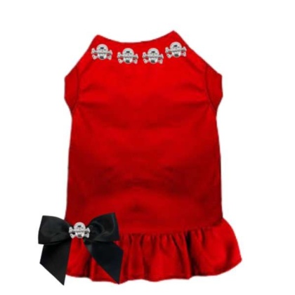 RED - Skull Studded Dress - Small