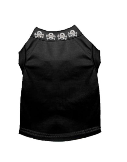 BLACK - Skull Studded Tee - Large