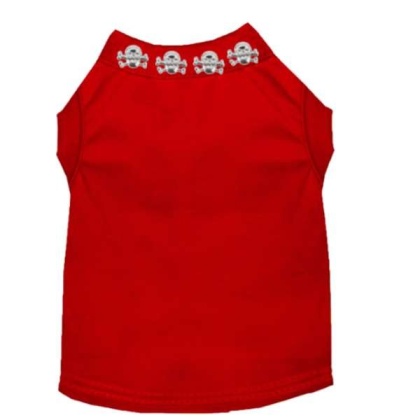 RED - Skull Studded Tee - 2X Large