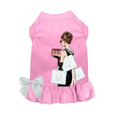 PINK - Sniffany & Macaroons, Please- Dog Dress - Small