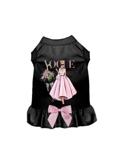 BLACK - Spring Vogue Dog Dress - Small