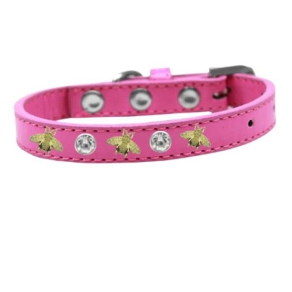 pink - Studded Bee Collar - 14"