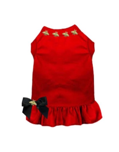 RED - Studded Bee Dress - X Small