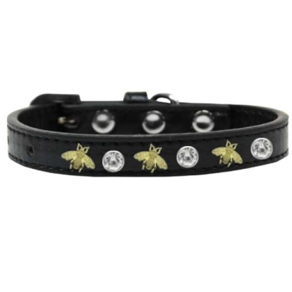 black - Studded Bee Collar - 10"