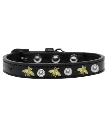 black - Studded Bee Collar - 12"