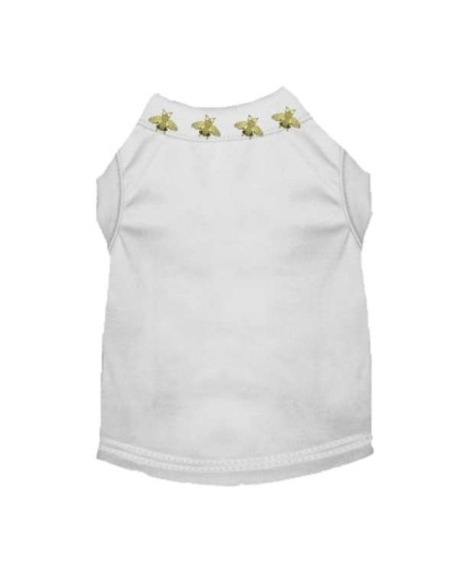 WHITE - Studded Bee Tee - 2X Large