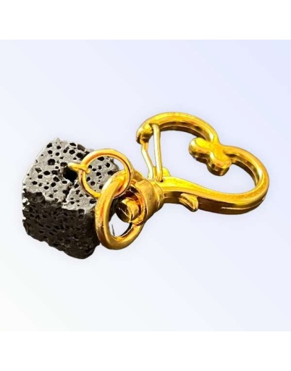 The Black Volcanic Diffuser Collar Charm