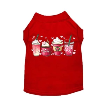 RED - Valentine's Day Fun Dog Shirt - Small