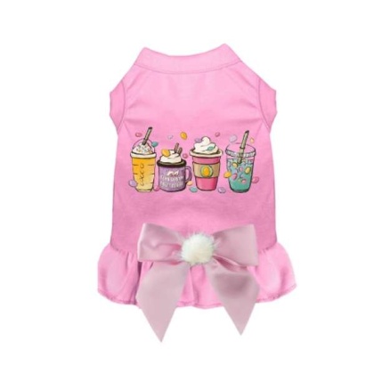 PINK - Easter Bunny Fun Dog Dress and Tee - Small