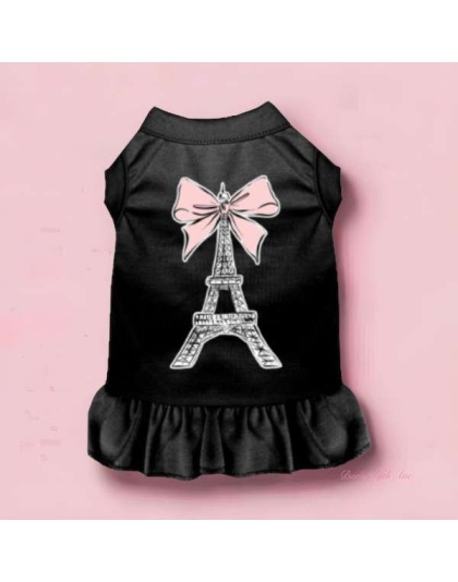 Eiffel Tower Bow Dog Dress - 2X Large