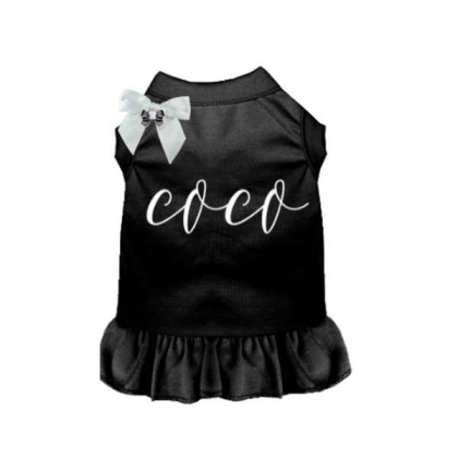 BLACK - Fancy Coco Dog Dress - Medium