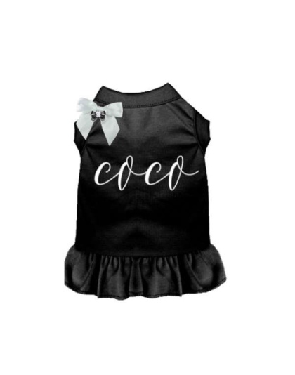 BLACK - Fancy Coco Dog Dress - Medium