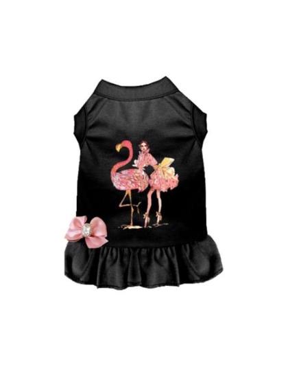 BLACK - Fancy Flamingo Dress - Medium