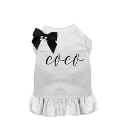 WHITE - Fancy Coco Dog Dress - Small