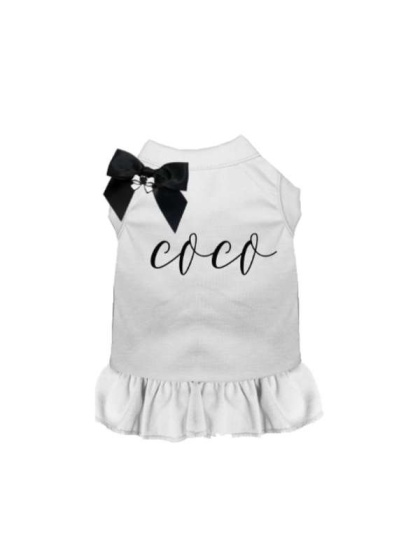 WHITE - Fancy Coco Dog Dress - Small