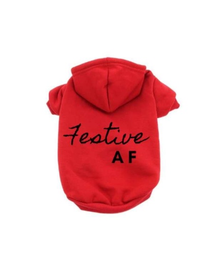 RED - Festive AF Hoodie - Large