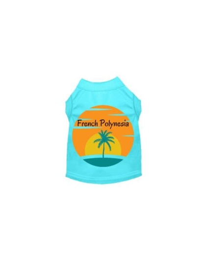 BLUE - French Polynesia- Dog Shirt - Small