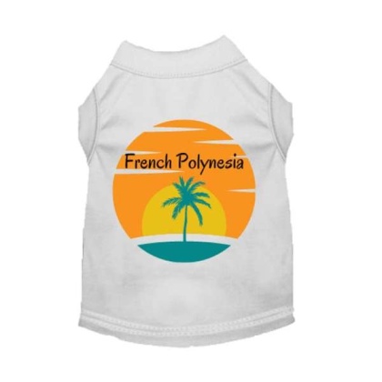 WHITE - French Polynesia- Dog Shirt - X Large