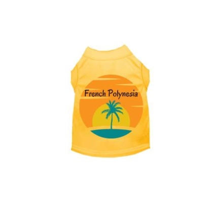 YELLOW - French Polynesia- Dog Shirt - Large