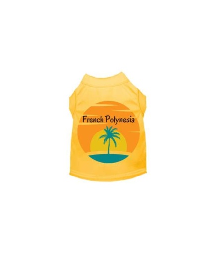 YELLOW - French Polynesia- Dog Shirt - Large