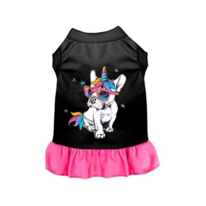 BLACK WITH HOT PINK TRIM - Frenchiecorn - Large