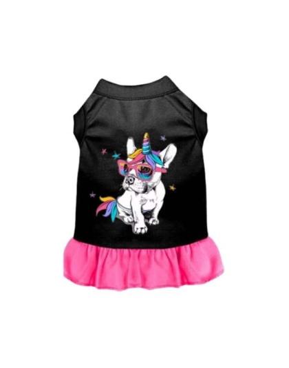 BLACK WITH HOT PINK TRIM - Frenchiecorn - Large