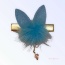 BLUE - Fuzzy Bunny Pom Pom Hair Barrette