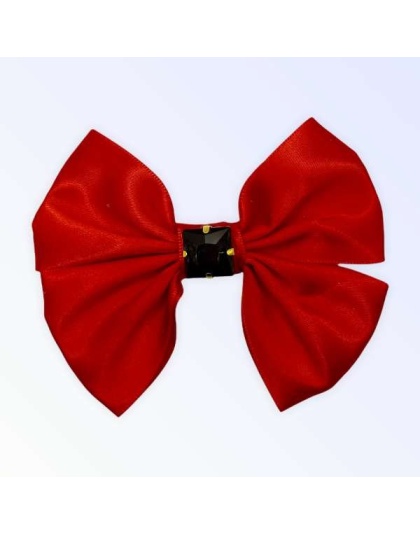 RED - Glass Diamond Rhinestone Bow- Short