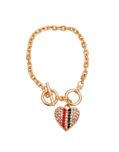 Gold Chain GG Heart Necklace - Medium